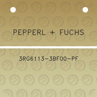 pepperl-fuchs-3rg6113-3bf00-pf