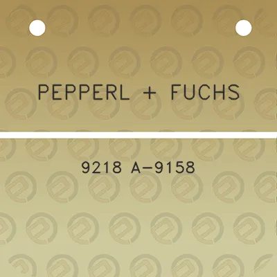 pepperl-fuchs-9218-a-9158