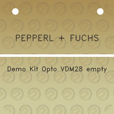 pepperl-fuchs-demo-kit-opto-vdm28-empty