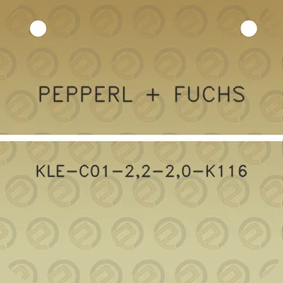 pepperl-fuchs-kle-c01-22-20-k116