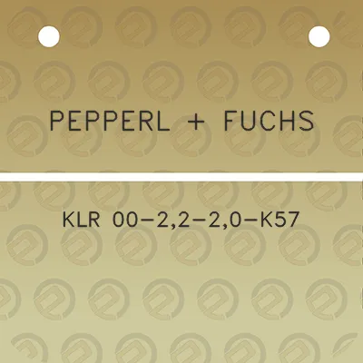 pepperl-fuchs-klr-00-22-20-k57