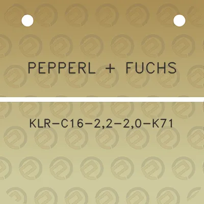 pepperl-fuchs-klr-c16-22-20-k71