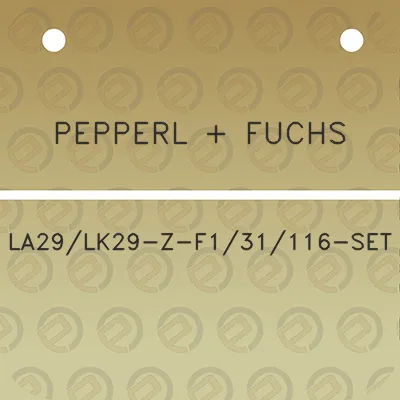 pepperl-fuchs-la29lk29-z-f131116-set