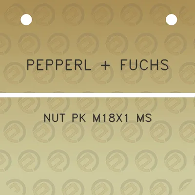 pepperl-fuchs-nut-pk-m18x1-ms