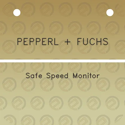 pepperl-fuchs-safe-speed-monitor