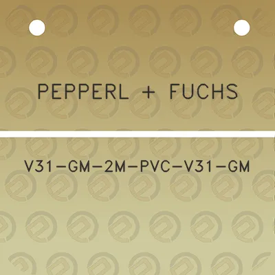 pepperl-fuchs-v31-gm-2m-pvc-v31-gm