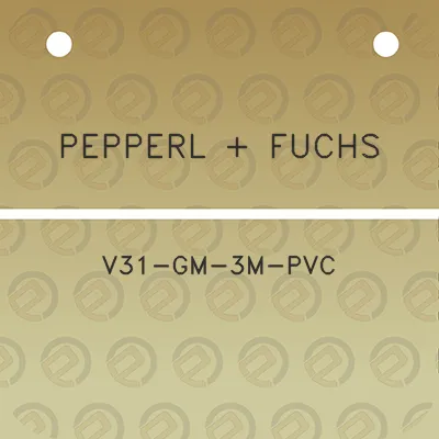 pepperl-fuchs-v31-gm-3m-pvc