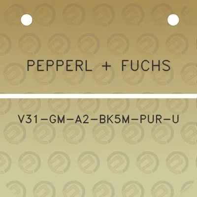 pepperl-fuchs-v31-gm-a2-bk5m-pur-u