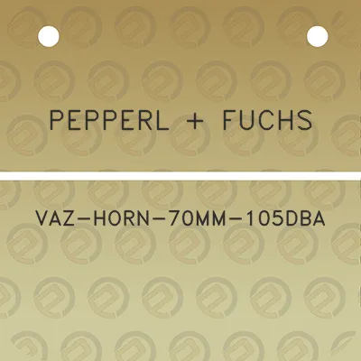 pepperl-fuchs-vaz-horn-70mm-105dba