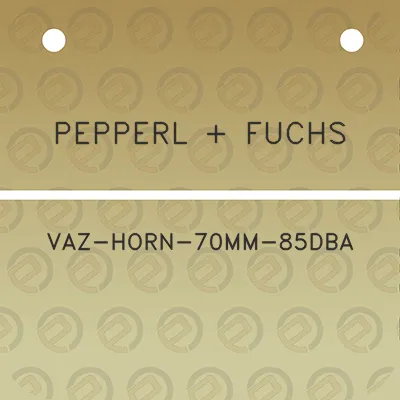 pepperl-fuchs-vaz-horn-70mm-85dba