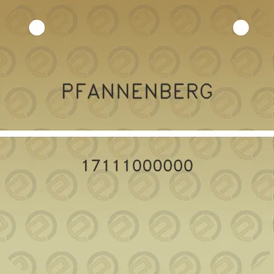 pfannenberg-17111000000