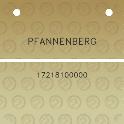 pfannenberg-17218100000