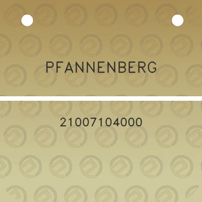 pfannenberg-21007104000