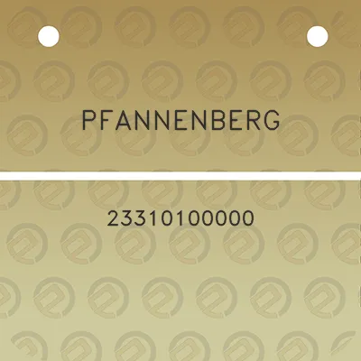 pfannenberg-23310100000