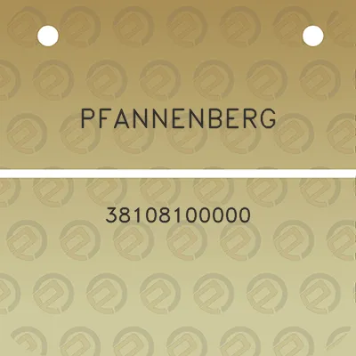 pfannenberg-38108100000