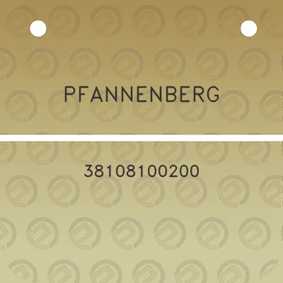 pfannenberg-38108100200