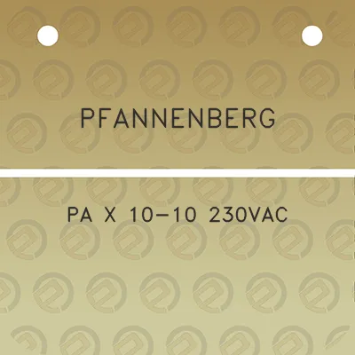 pfannenberg-pa-x-10-10-230vac