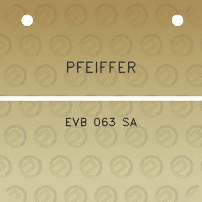 pfeiffer-evb-063-sa