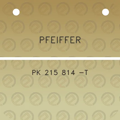 pfeiffer-pk-215-814-t