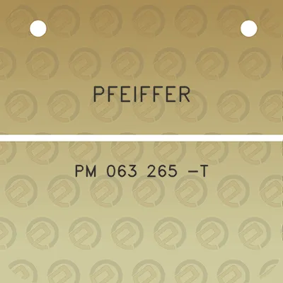 pfeiffer-pm-063-265-t