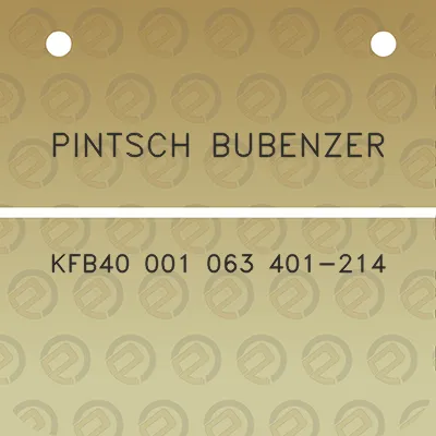 pintsch-bubenzer-kfb40-001-063-401-214