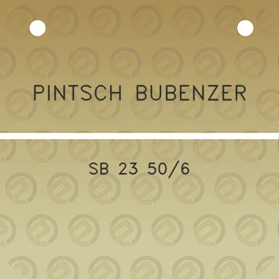 pintsch-bubenzer-sb-23-506