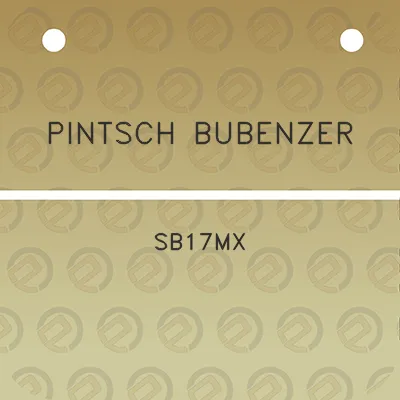 pintsch-bubenzer-sb17mx