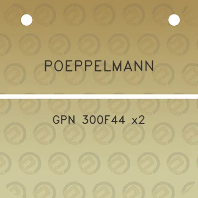 poeppelmann-gpn-300f44-x2