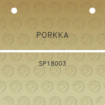 porkka-sp18003