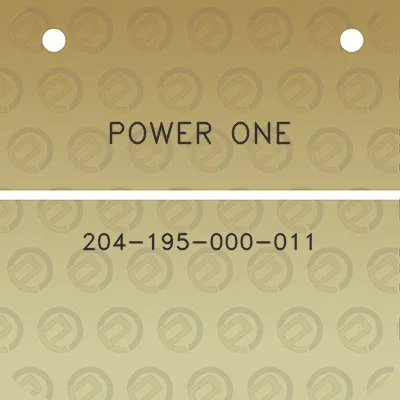 power-one-204-195-000-011