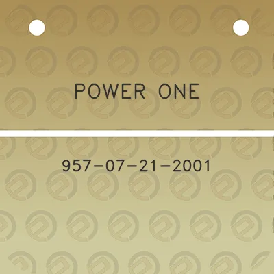 power-one-957-07-21-2001