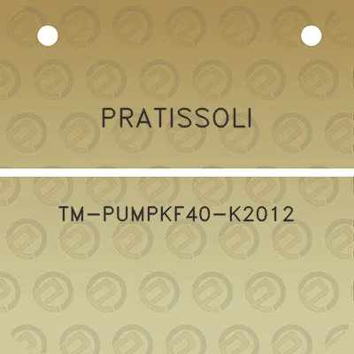 pratissoli-tm-pumpkf40-k2012