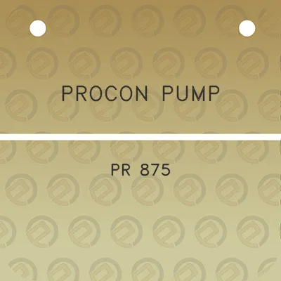 procon-pump-pr-875