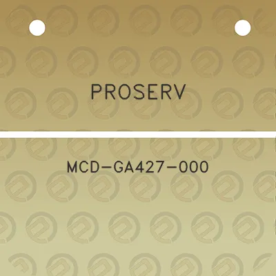 proserv-mcd-ga427-000