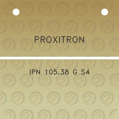 proxitron-ipn-10538-g-s4