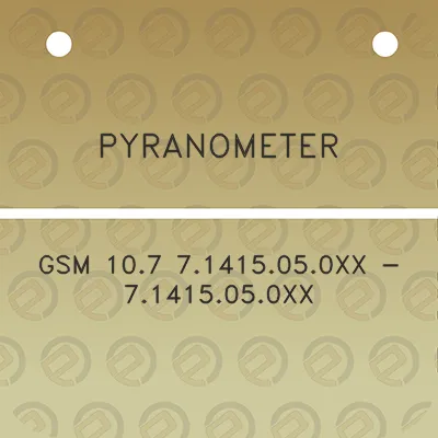 pyranometer-gsm-107-71415050xx-71415050xx