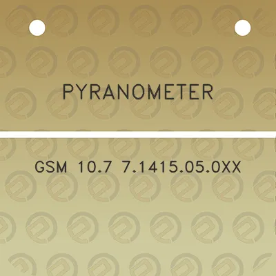 pyranometer-gsm-107-71415050xx