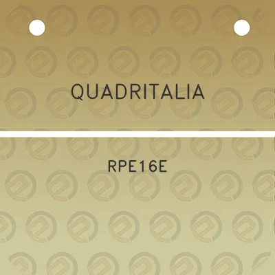 quadritalia-rpe16e