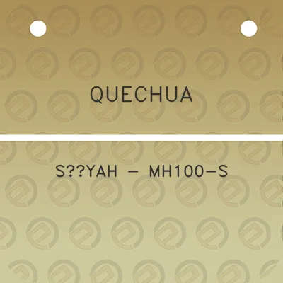 quechua-siyah-mh100-s