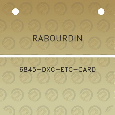 rabourdin-6845-dxc-etc-card