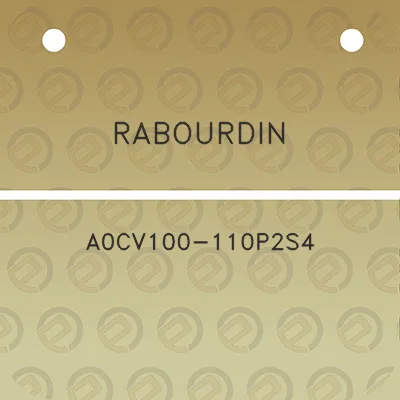 rabourdin-a0cv100-110p2s4