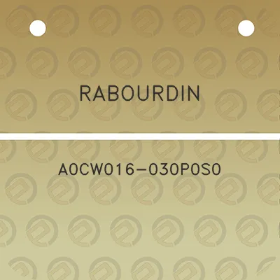 rabourdin-a0cw016-030p0s0