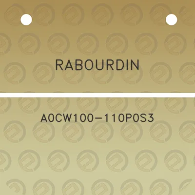 rabourdin-a0cw100-110p0s3