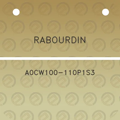 rabourdin-a0cw100-110p1s3