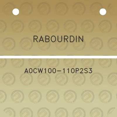 rabourdin-a0cw100-110p2s3