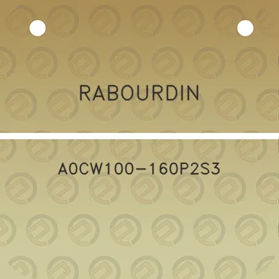 rabourdin-a0cw100-160p2s3