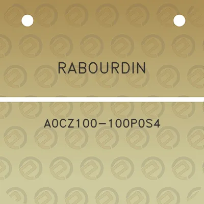 rabourdin-a0cz100-100p0s4