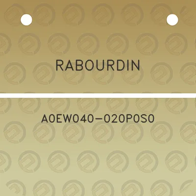 rabourdin-a0ew040-020p0s0