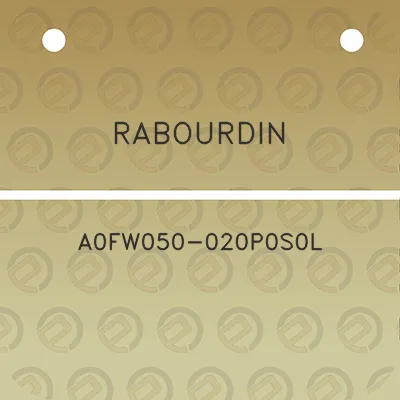 rabourdin-a0fw050-020p0s0l