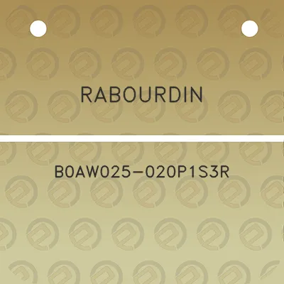 rabourdin-b0aw025-020p1s3r